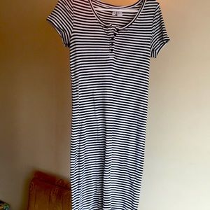 Striped short sleeved dress